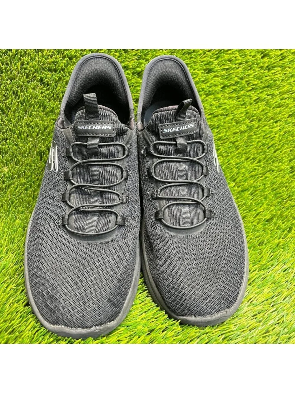 Skechers Summits Enslee Womens Size 10 Black Slip Resistant Work Shoes Sneakers